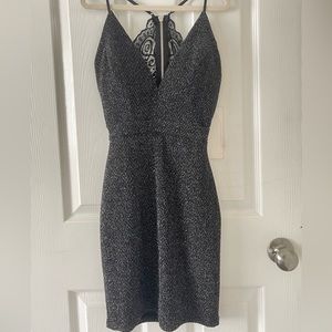 Honey and Rosie - Black Bodycon Homecoming dress, adjustable straps